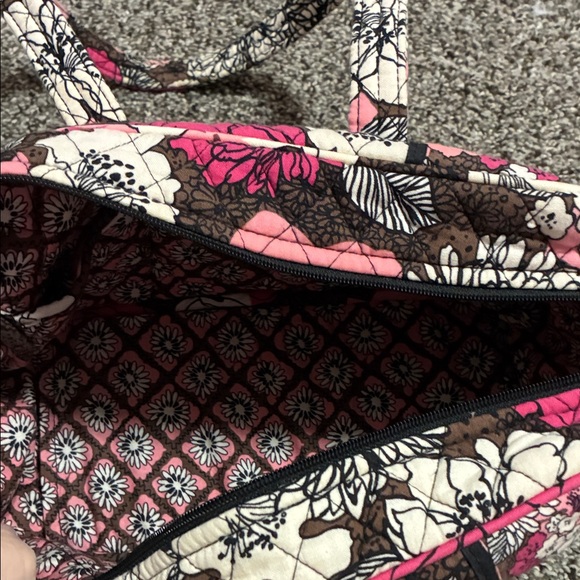 🌻 2/$25 Vera Bradley MOCHA ROUGE Shoulder HandBag Purse RARE - Picture 4 of 4